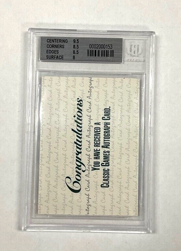 Derek Jeter 1992 Classic Draft Pick Collection 4 Sports Auto #231 BGS 8.5 /1125 - Picture 3 of 3