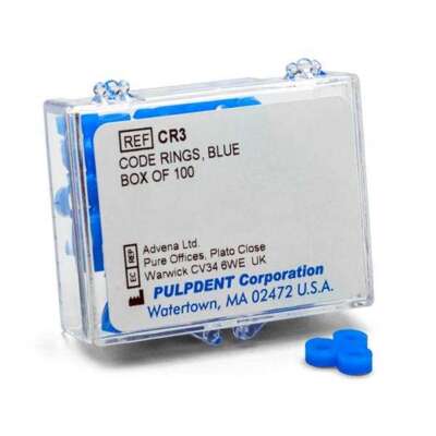 Pulpdent Blue Silicone Color Code Instrument Rings 100/Bx