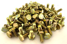 1/4-20 x 1/2" Hex Head Screws Grade 8 Yellow Zinc UNC Pack of 100