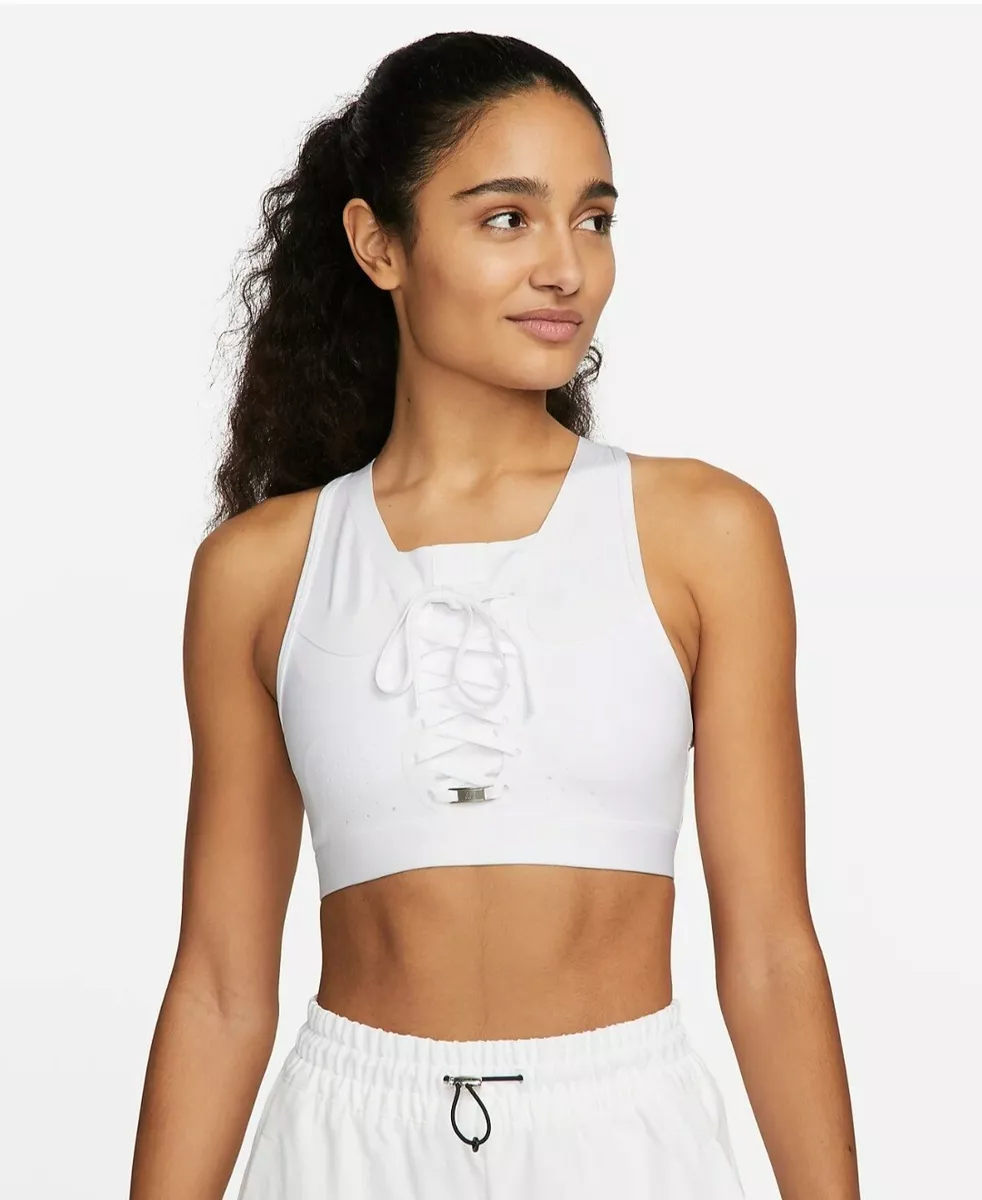 Nike Dri-FIT Swoosh Air Force 1 Women s Medium-Support Laced Sports Bra