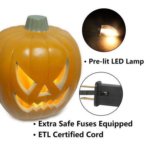 Jack O Lantern 21in Halloween Pumpkin Lantern Pumpkin Lights Party Decoration - Picture 7 of 11