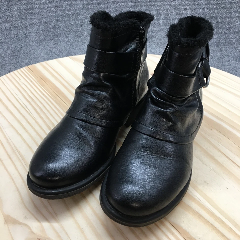 Botas Baretraps Mujer Temporada 7M Nieve Negras Imitación Cuero Piel Forradas Cremallera Lateral Foto 3 de 4