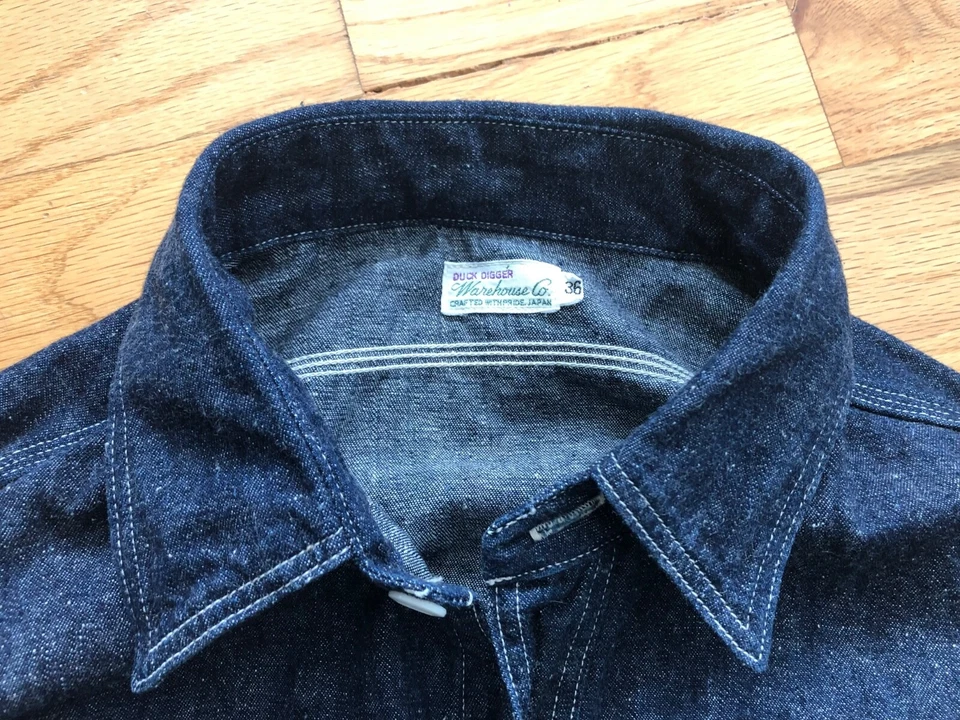 Warehouse Duck Digger牛仔衬衫,尺寸 36 — 第 3/4 张图片