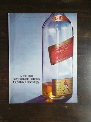 Vintage 1971 Johnny Walker Red Label Scotch Whiskey Full Page Original Ad 823