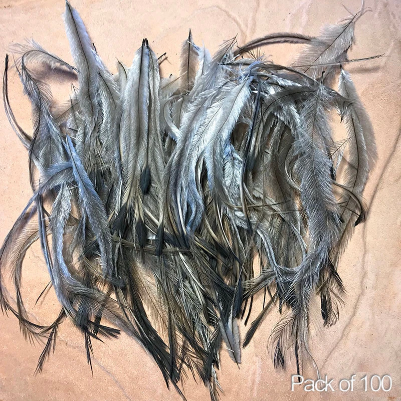 100  Australian EMU Mixed Feathers SLOUCH HAT, FLY FISHING, MILLINERY, EARRINGS - image 4 of 4