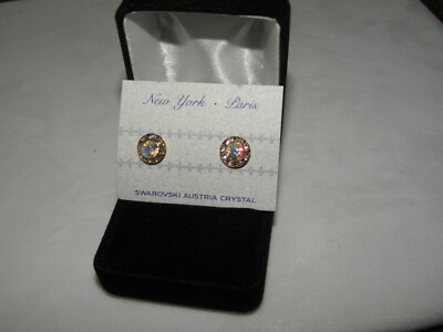 AURORA BOREALIS EARRINGS  AUSTRIAN CRYSTAL AB DANGLE MATCHES EVERYTHING NEW