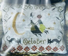 New Pineberry Lane FANCEY BLACKETT ~ OCTOBER RIDE Cross Stitch Pattern Chart