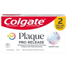 Colgate Total Plaque Pro Release Whitening Toothpaste 3oz Pack of 2