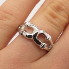 925 Sterling Silver Vintage Knot Ring Size 6.75