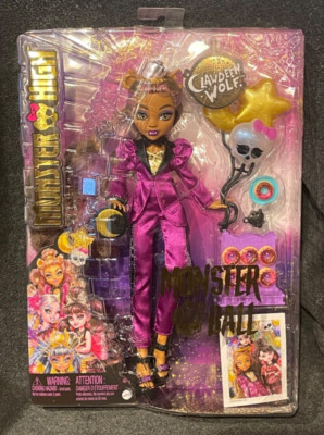 2023 Monster High Clawdeen Wolf Monster Ball Party Fashion Doll NIB