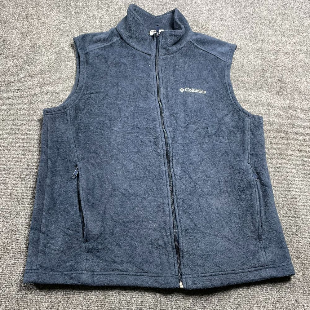 Columbia Men's Blue Sleeveless Zip Jacket with Pockets Size L