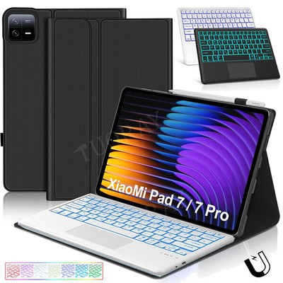 Hülle mit Beleuchtete Touchpad Tastatur für Xiaomi Mi Pad 7 / 7 Pro 11.2'' 2024