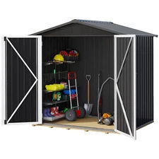 Large Outdoor Storage Shed Tool Sheds Heavy Duty Storage House w/ Lockable Doors