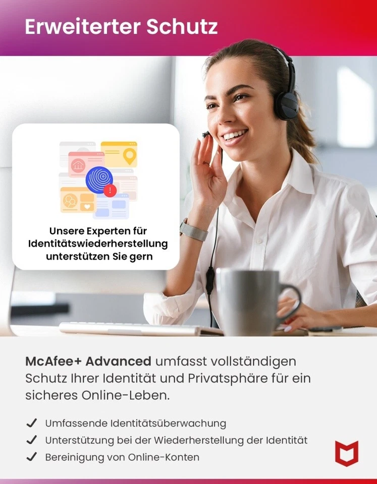 McAfee+ Plus Advanced Individual / Family - Schutz für alle Geräte Key per eMail - Bild 3 von 4