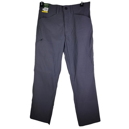 Orvis Men's 1525905 Gray Stretch Nylon Water Repellant Tech Pants