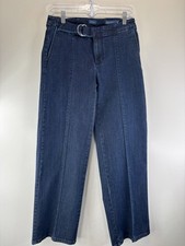J.Jill Denim Jean Women  s Size 4 Front Seam Belted Metropolitan Full Leg 30x30