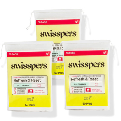 Refresh and Reset Facial Cleansing Cotton Pads - 100% Natural Fiber, Ultra-Soft