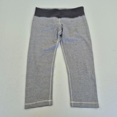 Lululemon Wunder Under Crop Leggings 14 Grau Damen