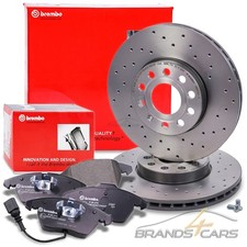 BREMBO BREMSSCHEIBEN +BELÄGE VORNE FÜR AUDI A3 SEAT LEON SKODA OCTAVIA VW TOURAN