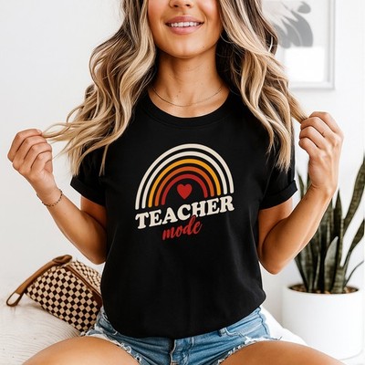 Teacher Mode Damen T-Shirt Back To School Unterricht Geschenk für Sie