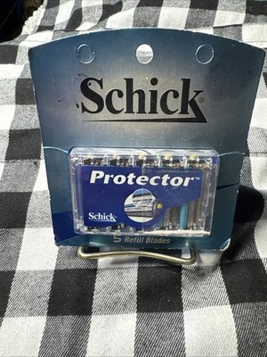 Schick Protector ~ 5 Refill Blades Pack of 5 Razor Blades New Sealed