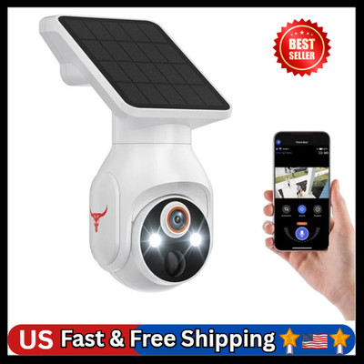 1080p Security Camera Wireless with Solar Panel, Smart AI Human Detection, 2-Way