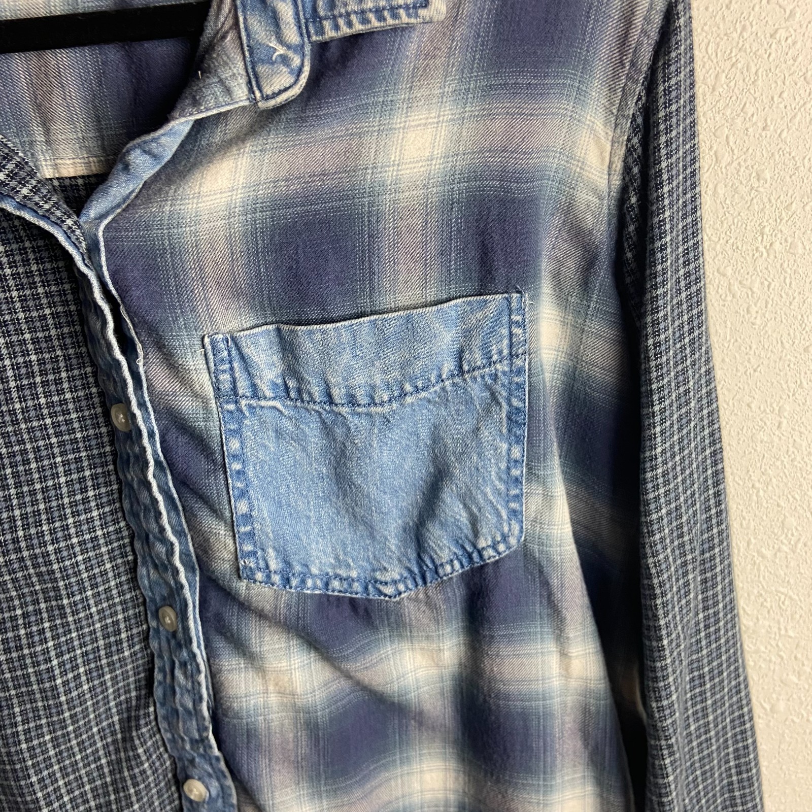 American Eagle Women's S Patchwork Flannel Button… - image 5