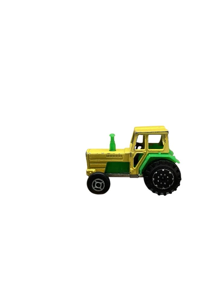 Majorette 压铸绿色和黄色农场拖拉机法国制造 1/65 #208 复古 — 第 3/4 张图片