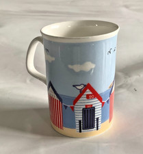 Laura Ashley Beach huts Coastal Seaside Seagull Fine Bone China Mug PLEASE READ