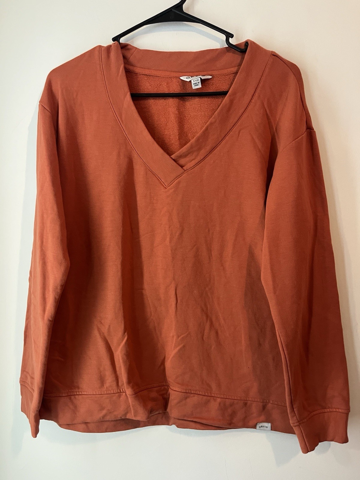 Orvis Light weight V Neck Pullover Sweatshirt Sof… - image 1