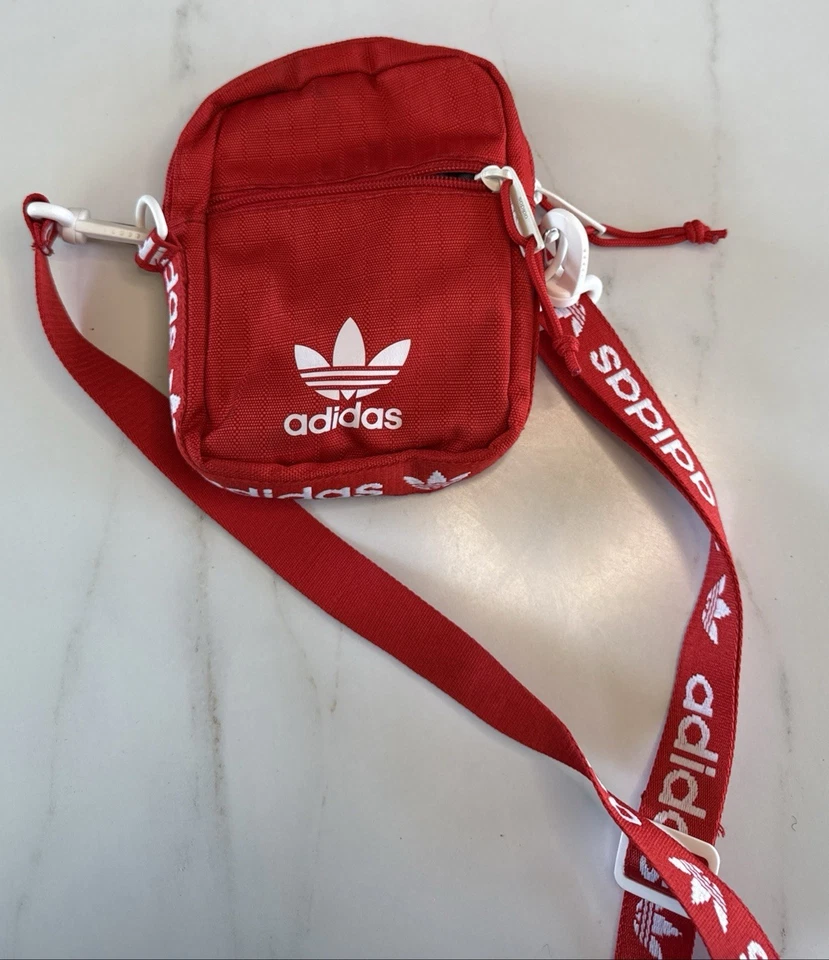 Bandolera Adidas Rojo/Blanco Festival Teléfono Soporte 3 Rayas Foto 3 de 4
