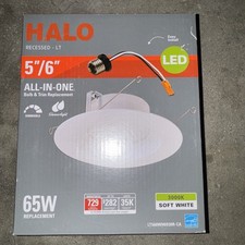 Halo LED Recessed Retrofit Downlight Trim 3000K Soft White 5  /6" All-In-One