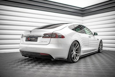 Maxton Design Heckansatz Diffusor passend für Tesla Model S FL schwarz Hochglanz