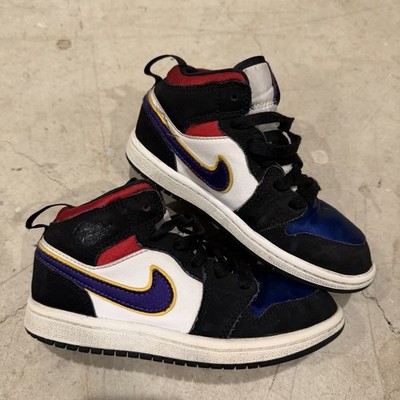 Air Jordan 1 Mid SE RIVALS Lakers Kobe Heat Knicks BQ6932-005 Youth Size 12C