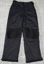 L.L. Bean Cold Buster Snow Pants Youth Size 12 Black Padded Nylon 289101