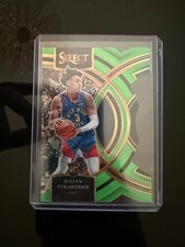 2023-24 Select NBA Julian Strawther #101 Neon Green Prizm Die-Cut SP/75 Nuggets
