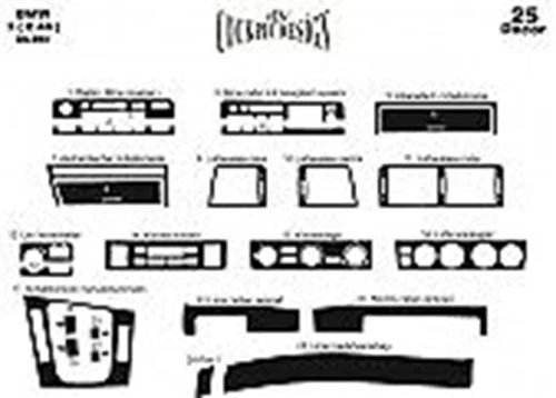 Kit de molduras de tablero interior para BMW Serie 3 E46 3M 3D 25 piezas madera burl 1997-2006 RHD Foto 2 de 4
