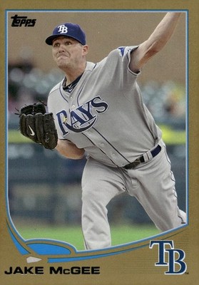 2013 Topps Gold Parallel #/2013 #384 JAKE McGEE - TB Rays - BUY 3 GET 1 FREE