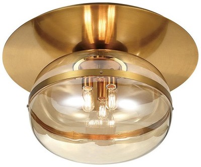 Eurofase Lighting 37088 Nottingham 3 Light 20''W Semi-Flush Globe - Brass