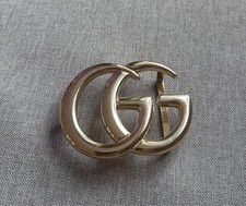 Gucci GG Interlocking Logo Gold Tone Belt Buckle Large Statement Luxury Gift