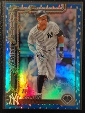 2025 Topps Holiday Collector's Tin Blue Lights Aaron Judge #H161