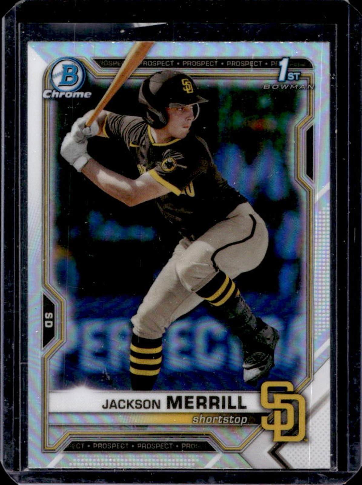 2021 Bowman Draft Jackson Merrill Chrome Refractor 1st #BDC-119 Padres