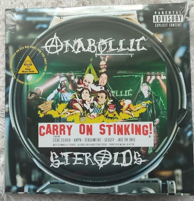 ANABOLLIC STEROIDS - CARRY ON STINKING! UK Punk Limited Eco bio pink Vinyl LP