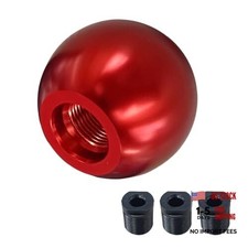BDZMC Car Round Ball Gear Shift Knob, Aluminum Alloy Gear Shift Stick Head Red