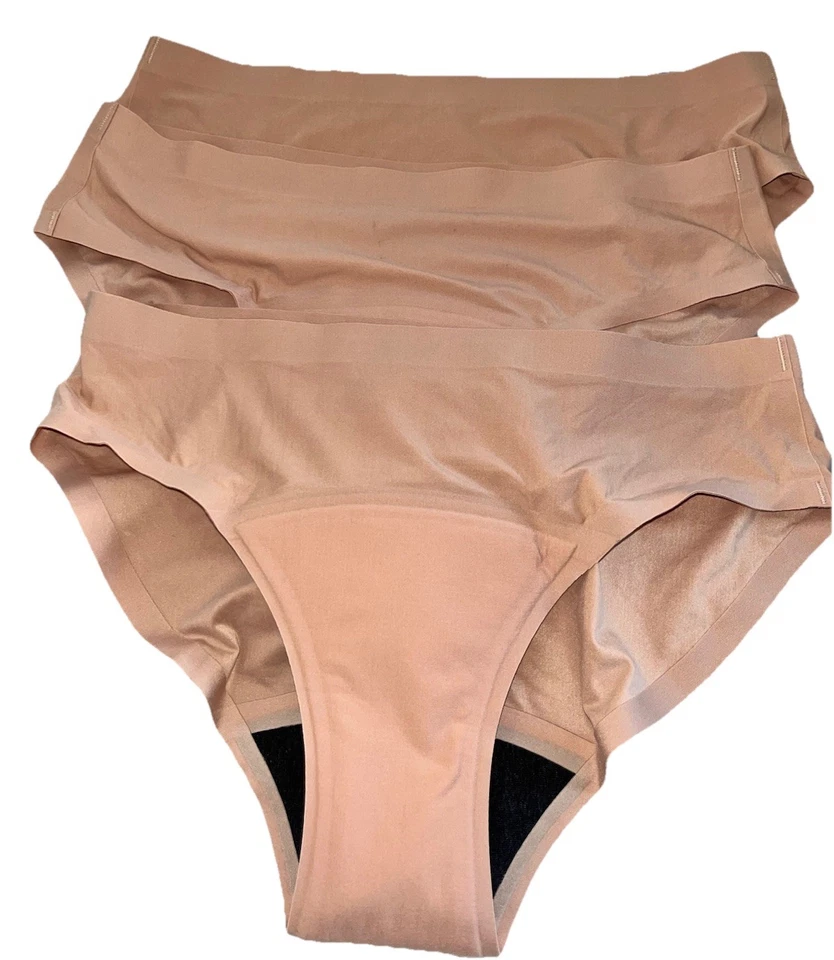 Lot of 3 Knix Leakproof UltraThin No-Show Sand Bikini Period Underwear Sz Small - Image 2 of 4