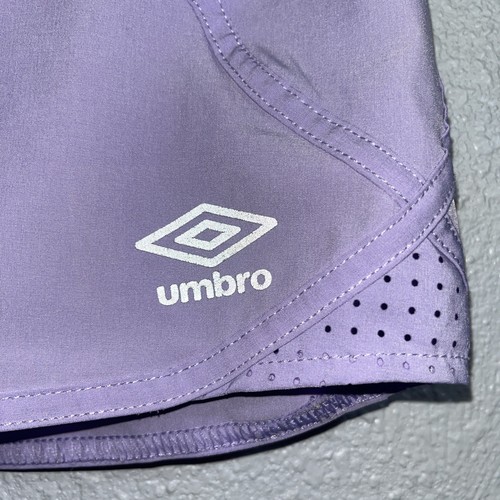 🔥Umbro Pantaloncini Ragazze Calcio Atletica Palestra Lilla Taglia Large (10-12) - Foto 2 di 7
