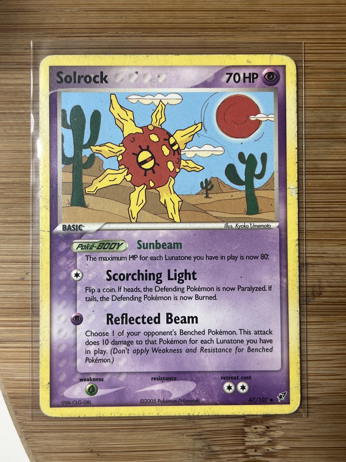 Pokemon TCG Solrock 47/107 EX Deoxys Rare Psychic Heavily Played English