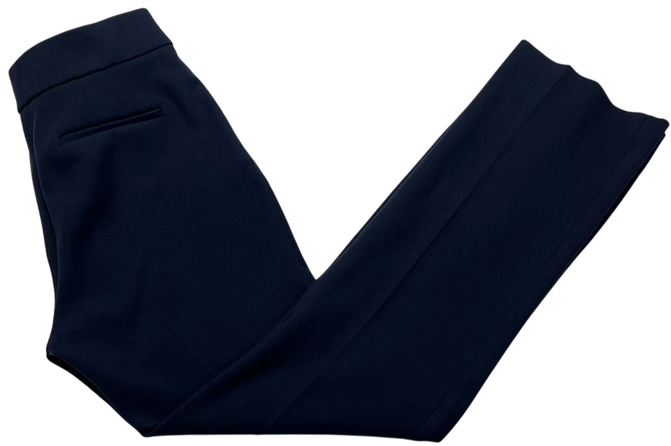 J Crew Pants Womens (6) Navy Edie Full Length Trouser Four Season Stretch Career - Image 3 of 4