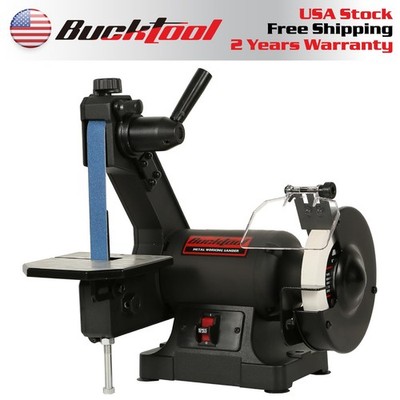 Bucktool Low Speed Bench Belt Grinder Combo, 1/3 HP belt sander knife sharpener
