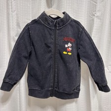 Mickey Mouse Disney Junior Washed Graphic Print Zip Up Sweatshirt Youth 3T